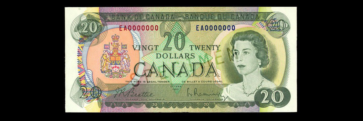 $20 Note from 1969-79